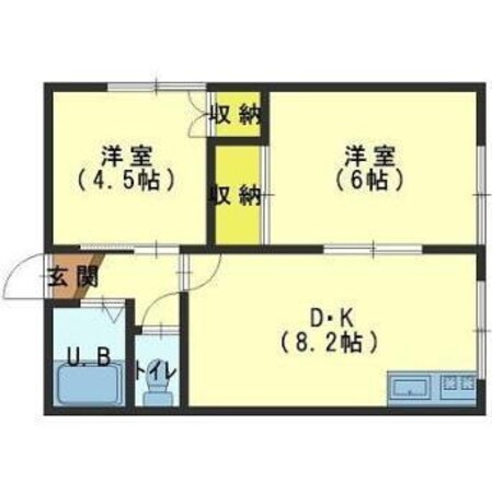 ル・シェルブルーの物件間取画像